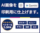 AI画像を印刷できる入稿データに整えます チラシ・メニュー・名刺に｜現役デザイナーが対応します イメージ1