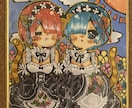 ミニ色紙でイラスト描きます ミニキャラを描きます！オリジナルも版権キャラも可能！ イメージ4