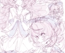 ふわふわゆるっとした雰囲気のイラスト描きます 淡く甘いゆるふわなタッチでお描きします♩ イメージ9