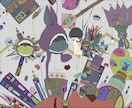 個性的なイラストを描きます ジャケットやポストカード、グッズなどにも対応可能です。 イメージ2