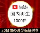 YouTube 日本国内再生 1000回拡散します キャンペーン価格☆国内再生☆最安値挑戦 イメージ1