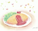 2000円で食べ物を透明感のある水彩で手描きします メニューやアイコンなどに。レトロ喫茶のようなクリームソーダ イメージ3