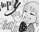 似顔絵、文字、ゼンタングル、手描きします 写真にイラストを載せてモザイクボードも作れます。 イメージ2