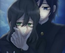 あなたのオリキャラを雰囲気たっぷりに描きます 感情や関係性を大切に、ドラマチックな一枚に仕上げます イメージ1