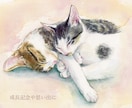 ペット似顔絵　手描きの水彩画で優しく描きます 犬・猫その他ペット全般の似顔絵/プレゼントにもオススメ◎ イメージ6