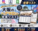 営業しやすい大阪府のヘアサロンリストを売ります インスタ運用・Web制作・LINE構築向け厳選リスト① イメージ1