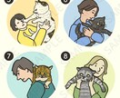 猫とあなたのツーショットアイコンお描きします ペットとあなたの素敵な関係をアイコンにします イメージ8