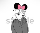 シンプル︎✦︎おしゃれな線画風イラスト描きます オプション3点無料︎✦︎カスタム自由自在 イメージ1