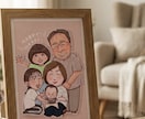 ２名様〜亡くなった方との「今」を似顔絵でお描きます 大切な方に「おかえり」と明るく声をかけられる心温まる似顔絵 イメージ1