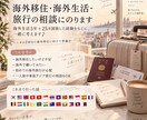 海外移住・旅行したいけど不安な方、一緒に整理します 海外生活・移住・旅行のこと♩実体験をもとに一緒に考えます！ イメージ1