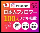 本物のインスタ日本人フォロワー増やします ⭐️年代性別が選べる・減少なし・超高品質フォロワー100人～ イメージ1