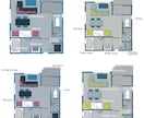 カラフルポップな【間取り図イラスト】作成します ワクっとする間取り図で、あなたの物件をもっと魅力的に！ イメージ2