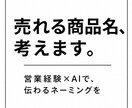 営業経験AI売れる商品名サービス名9案ご提案します 心に刺さる商品名・サービス名を複数案でご提案します イメージ3