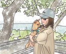 柔らかいタッチで思い出を彩ります SNSアイコン、ウェルカムボード、記念品等に使える似顔絵です イメージ1