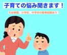 子育て、教育に関する悩みをききます 幼、小、中学校、学習塾の経験あり!どんなお悩みでも聞きます イメージ1
