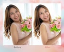 自然に可愛く♡やりすぎない上品レタッチします デザイナー兼カメラマンが女性の魅力を自然に引き出します イメージ1