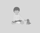 ワンポイントに使えるモノクロ人物イラストを描きます ゆるいデフォルメな特徴的なイラストです。 イメージ2