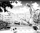 風景写真を漫画背景風に描きます 思い出・日常の景色を漫画背景風に！ イメージ3