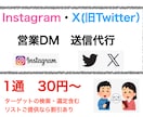 SNSの営業DM送信代行をいたします X（Twitter）インスタ：重要で大変な営業サポートします イメージ1