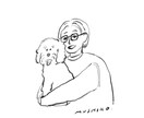 母の日プレゼントにも！愛犬と一緒に似顔絵描きます 人物のみ・わんちゃん一緒でもOK! イメージ4