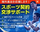 海外でスポーツ契約を目指す⚡交渉をサポート致します 学生や社会人選手は必見⚡️海外団体への売り込み支援致します！ イメージ1