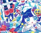 ポップでキラキラしたイラストを制作します イメージをいただいてイラストお描きします イメージ1