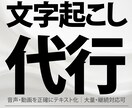 文字起こし代行｜音声・動画を正確にテキスト化します Zoom・動画・音声も文字起こしします｜大量・継続対応可 イメージ1