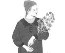雰囲気あるモノクロイラスト描きます SNSアイコン、雑誌等の挿絵に！ イメージ1