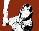 最短即日納品！シンプルな白黒似顔絵描きます 全身OK！写真を元に作成いたします！ イメージ3