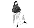 オシャレなモノクロイラスト描きます SNSのアイコン、雑誌等の挿絵に！ イメージ3