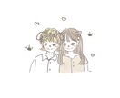 カップル夫婦お子さんご自身の似顔絵を描きます こんな感じで描いて欲しいなどもご要望お聞きします！ イメージ1