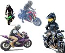 モトブログ・バイク乗りの画像をミニキャラにします モトブログ用アイコンSNSでのプロフィール画像やプレゼント等 イメージ10