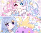 キラキラ可愛いイラスト制作します 1枚絵、アイコン、立ち絵、グッズ用イラストなど イメージ2