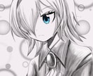 モノクロレトロ風イラスト描きます ちょっと懐かしい雰囲気のモノクロイラストです イメージ2