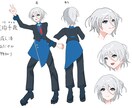 オリジナルキャラクターの設定画作成致します キャラクターデザイン、無料修正回数無制限! イメージ2