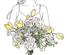 商用ok！ちょっとおしゃれで個性的な線画描きます 結婚式のペーパー類やアイコン、挿絵など用途沢山！ イメージ8