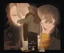 動画のサムネイルなどに、一枚絵お描きします ダークで鮮烈な目を引くイラストを希望するあなたへ イメージ4