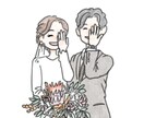 お二人の大切な日を、1枚の絵に詰め込みます 結婚式・記念日【ウェルカムボード作成】 イメージ7