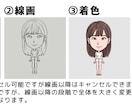 ポップで見やすい似顔絵カード用イラストを作成します プレゼントに最適！ご家庭のプリンターやコンビニで印刷可能です イメージ6