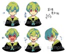 SNS用アイコン（1枚～表情差分5種まで）描きます 差分希望の方はオプション料金にて追加ください。 イメージ1