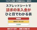 スプレッドシートで請求の入金管理と催促文を渡します 未入金が自動で色分け。催促文6文面つき。サポート付き イメージ1