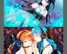 歌ってみた・MVイラスト・一枚絵描きます シンプルで鮮やかなイラストはいかがですか？ イメージ5