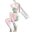 透明感があるイラストをえがいています 髪の毛の塗りにこだわっています イメージ1