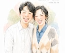 上品でオシャレな似顔絵ウェルカムボードを作成します 背景/文字入れ/構図など幅広い要望に対応♥お急ぎも可◎ イメージ5
