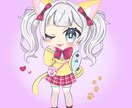 猫の日量産イラスト描きます テンプレートを利用した猫耳SDイラスト。 イメージ6