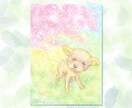 愛するペットちゃんのキラキラ似顔絵をお描きします 柔らかな木漏れ日の中にいる優しい雰囲気の似顔絵をお描きします イメージ3