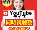 YouTubeLive 同時視聴者数を増やします 格安で100人〜お受けし、ライブの盛り上がりをサポート！ イメージ1
