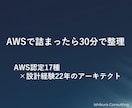 AWS構成・設計の詰まりを30分で整理します AWS認定17種｜現役アーキテクトが判断代行 イメージ1