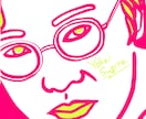 アイコンにおすすめ！！「顔面似顔絵」描きます 「変えたいな〜」と思ったら！すぐ変えちゃいましょ♪ イメージ1