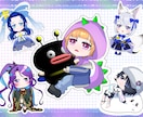 ちょこんと可愛いミニキャラ描きます 初めてのご依頼でも安心◎ゆるくて可愛いミニキャラ制作します イメージ1